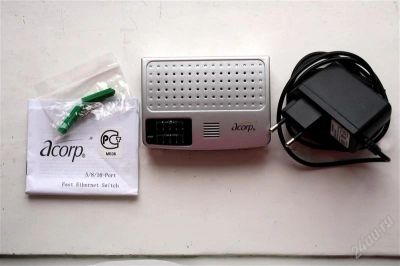 Лот: 2828884. Фото: 1. Коммутатор Acorp HU5DP. Маршрутизаторы (роутеры)