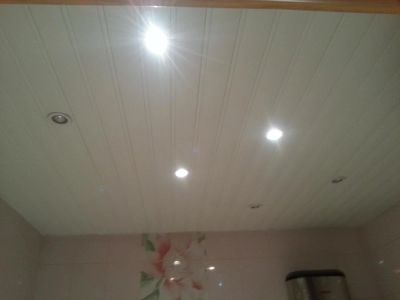 Лот: 11414517. Фото: 1. Потолок Алюминевый реечный+светильники... Подвесные потолки, гипсокартон