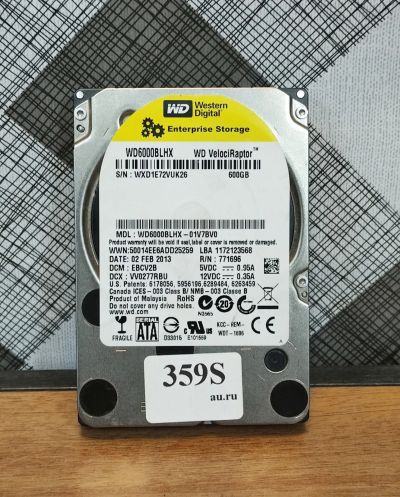 Лот: 19703388. Фото: 1. Жесткий диск SATA-II 2,5 WD VelociRaptor... Жёсткие диски (HDD)