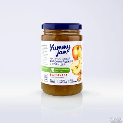 Лот: 13726931. Фото: 1. Джем Yummy Jam яблочный с корицей... Диетическое питание
