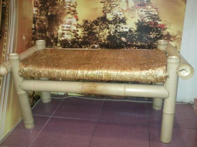 Лот: 2989284. Фото: 1. Скамья из бамбука Gold (hand made... Столы, стулья, обеденные группы