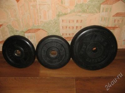 Лот: 568653. Фото: 1. Блины Barbell 2 Х 2.5кг + 1 х... Штанги, блины
