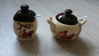 Лот: 4501521. Фото: 1. Сервиз баночки для кухни. Сервизы, наборы посуды