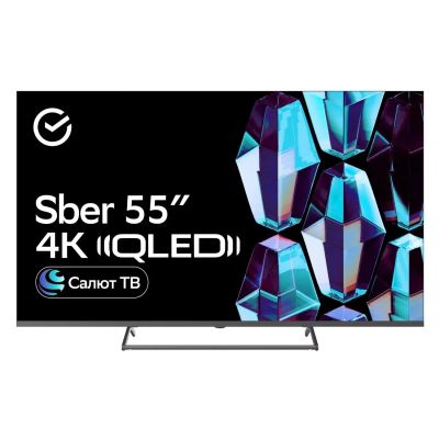 Лот: 24850125. Фото: 1. Новый QLED телевизор 4K 55" Sber... Телевизоры