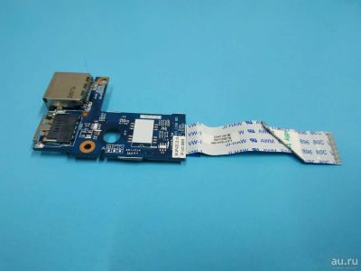 Лот: 16434488. Фото: 1. Б/У плата с разъемами USB и LAN... Платы расширения, контроллеры, доп. порты