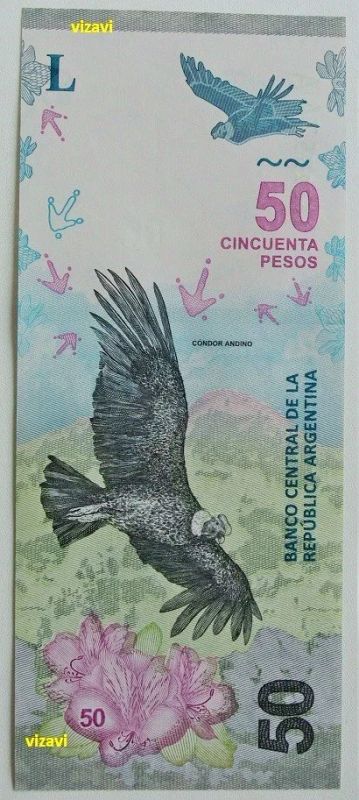 Лот: 17866226. Фото: 1. R Аргентина 50 песо 2018, UNC. Америка