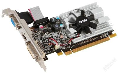 Лот: 2296923. Фото: 1. Видеокарта MSI PCI-E ATI R6450-MD1GD3H... Видеокарты