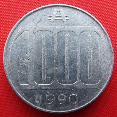 Лот: 4080285. Фото: 1. (№3388/LF) 1000 аустралей 1990... Америка