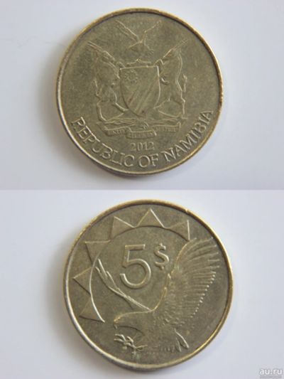 Лот: 13516982. Фото: 1. (37) Намибия 5 долларов 2012... Африка