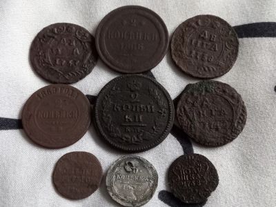 Лот: 18168327. Фото: 1. Уарские монеты 9шт. Медь серебро. Россия до 1917 года