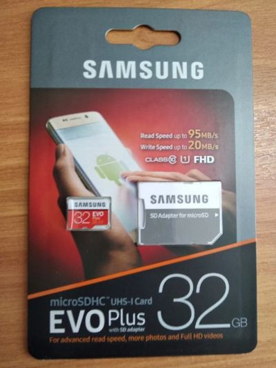 Лот: 14594182. Фото: 1. Оригинал! Samsung EVO plus microSDXC... Карты памяти