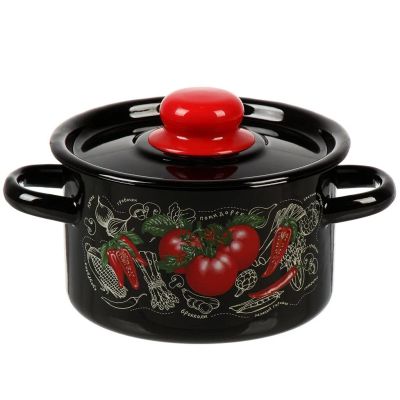 Лот: 24633037. Фото: 1. Кастрюля эмалированная сталь... Кастрюли