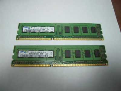 Лот: 12838844. Фото: 1. Комплект ОЗУ DDR3 2gb (2x 1gb... Оперативная память
