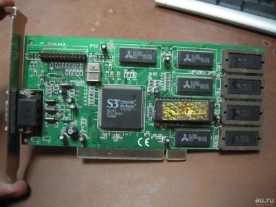 Лот: 9908706. Фото: 1. PCI видеокарта S3, 4mb S3 Virge... Видеокарты