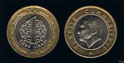 Лот: 15030173. Фото: 1. 1 лира Турция 2019г. Прилетела... Европа