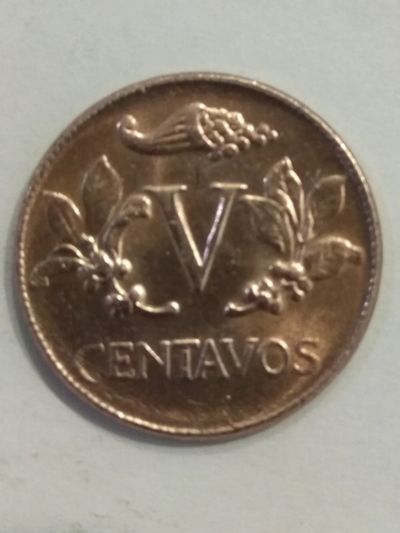 Лот: 19296419. Фото: 1. Колумбия 5 сентаво 1966г. Америка