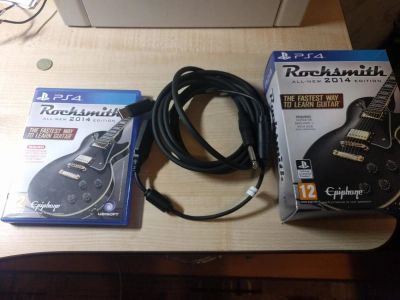 Лот: 10730424. Фото: 1. Rocksmith 2014 PS4 + Кабель Real... Игры для консолей