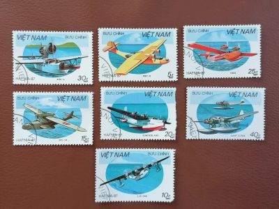 Лот: 25703572. Фото: 1. Вьетнам. Авиация 1987 год. Марки