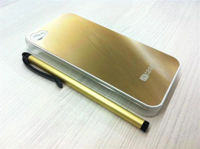Лот: 1081688. Фото: 1. Чехол для iPhone 4, i9 CASE (Золотой... Чехлы, бамперы