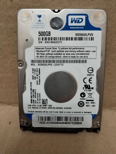 Лот: 19628149. Фото: 1. 500Gb | Жёсткий диск для ноутбука... Жёсткие диски (HDD)