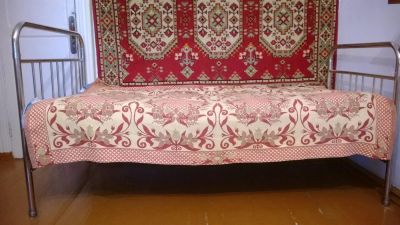 Лот: 3537877. Фото: 1. Кровать металлическая с панцирной... Кровати