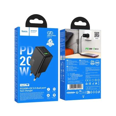 Лот: 25794848. Фото: 1. СЗУ HOCO N69 1A1C 20W PD QC3.0... Зарядные устройства, блоки питания, адаптеры сетевые для смартфонов