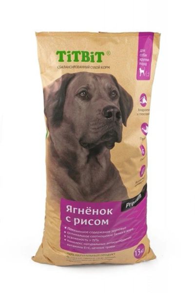 Лот: 11079871. Фото: 1. Сухой корм TiTiBiT для собак крупных... Корма