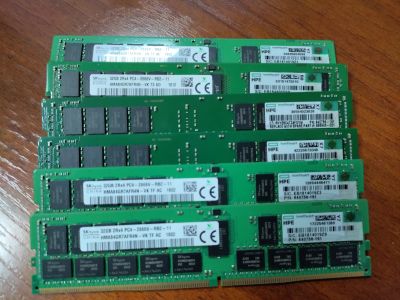 Лот: 19585395. Фото: 1. Комплект памяти HPE 6x32GB 2Rx4... Оперативная память