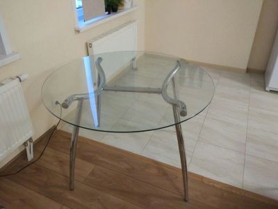 Лот: 9906871. Фото: 1. Стол стеклянный. Столы, стулья, обеденные группы