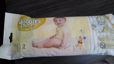 Лот: 9900371. Фото: 1. Подгузники Huggins elite soft. Детская гигиена