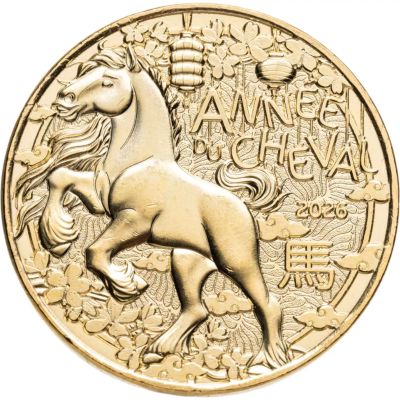 Лот: 25794030. Фото: 1. Франция 1\4 евро 2026 года Гороскоп... Европа