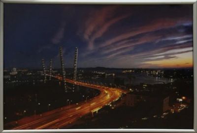 Лот: 21291053. Фото: 1. Картина Владивостокские мосты... Произведения
