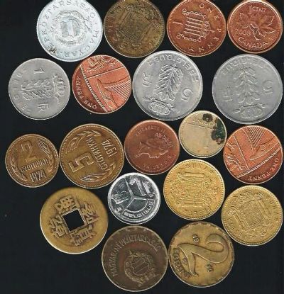 Лот: 12620412. Фото: 1. Лот иностранных монет 19 шт... Другое (монеты)