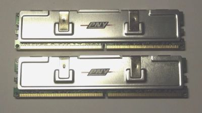 Лот: 4600678. Фото: 1. PNY 64a0tfthe-hs 2GB (2 x 1GB... Оперативная память