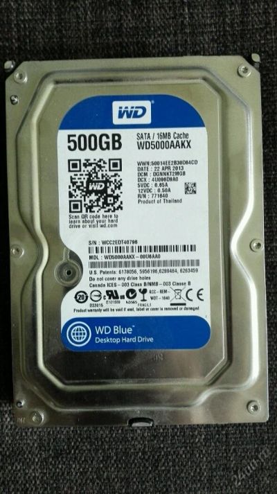 Лот: 5862549. Фото: 1. Жесткий диск 500Gb Western Digital... Жёсткие диски (HDD)