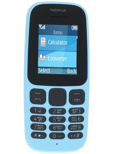 Лот: 10217793. Фото: 1. Сотовый телефон Nokia 105 DS синий... Кнопочные мобильные телефоны
