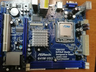 Лот: 16750435. Фото: 1. материнская плата ASRock G41m-VS3... Материнские платы