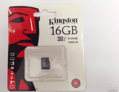 Лот: 9283292. Фото: 1. Карта памяти MicroSD 16Gb Kingston... USB-флеш карты