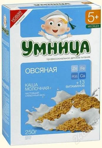 Лот: 2496079. Фото: 1. каша умница овсяная молочная. Детское питание
