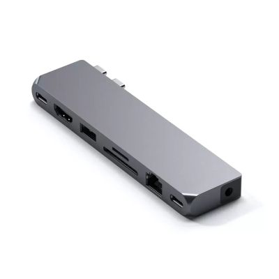 Лот: 21438478. Фото: 1. USB-хаб Satechi Pro Hub Max, серый... USB-флеш карты