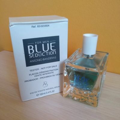 Лот: 16664853. Фото: 1. Тестер Antonio Banderas Blue Seduction... Мужская парфюмерия