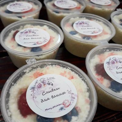 Лот: 17707592. Фото: 1. Сливки для ванны "Berry and milk... Уход за телом