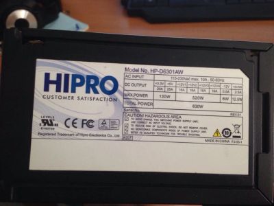 Лот: 7685896. Фото: 1. Блок питания HIPRO 520W. Корпуса, блоки питания