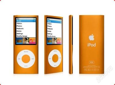 Лот: 137838. Фото: 1. Apple iPod nano 8GB 4G Orange. Плееры