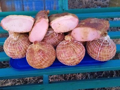 Лот: 20227731. Фото: 1. Домашняя колбаска ветчина- рубленая... Мясо, птица, яйцо