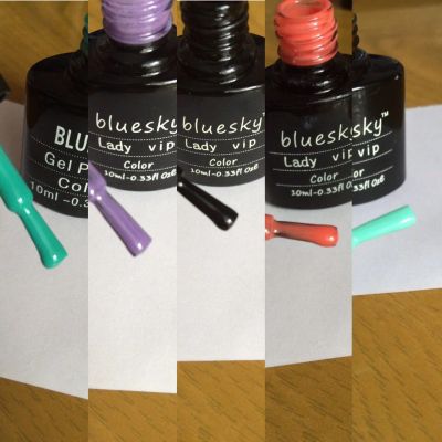 Лот: 7924593. Фото: 1. Набор гель-лаков Shellac Bluesky... Лак для ногтей