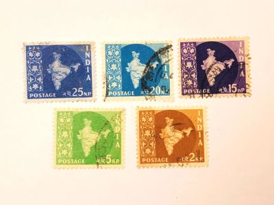 Лот: 23963860. Фото: 1. Карта Индии. Неполная серия. Другое... Марки