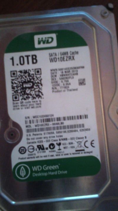 Лот: 4569330. Фото: 1. жесткий диск WD10EZRX 1 Tb. Жёсткие диски (HDD)