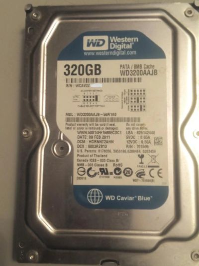 Лот: 6349570. Фото: 1. WD Blue IDE 320Gb. Жёсткие диски (HDD)