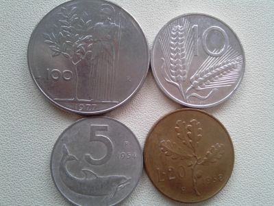 Лот: 14469711. Фото: 1. Набор монет Италии 4 шт. Европа